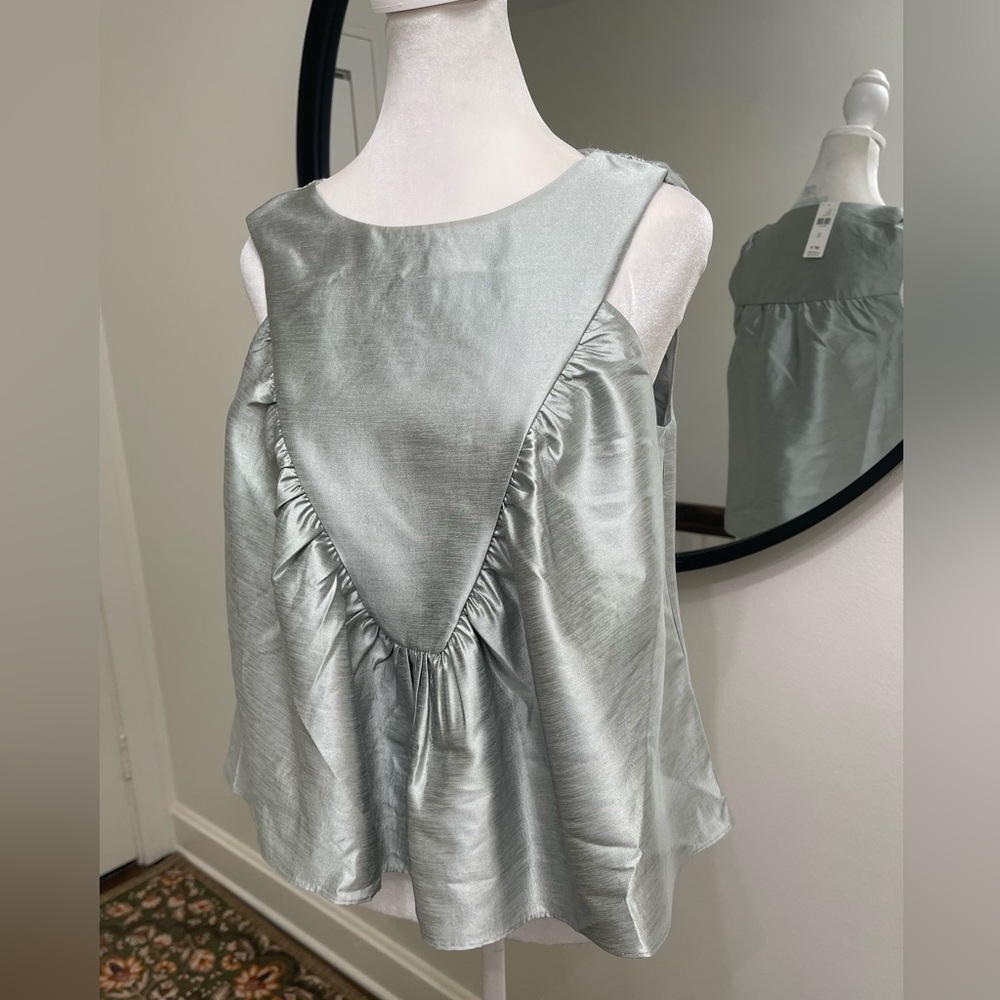 NWT ANTHROPOLOGIE MARE MARE Shirred Swing Tank Top Mint - Picture 5 of 9